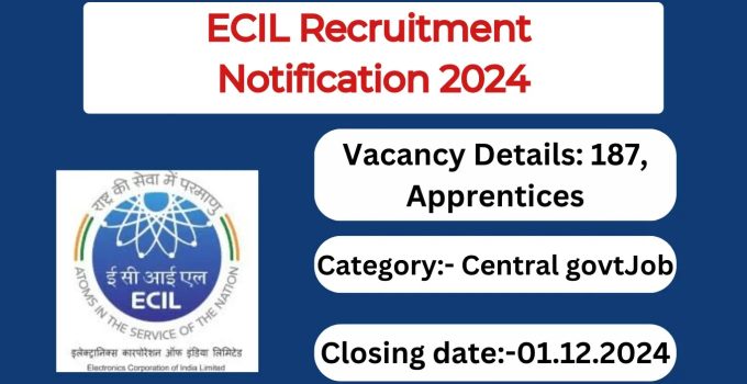 ECIL Recruitment Notification 2024- Apprentice Posts