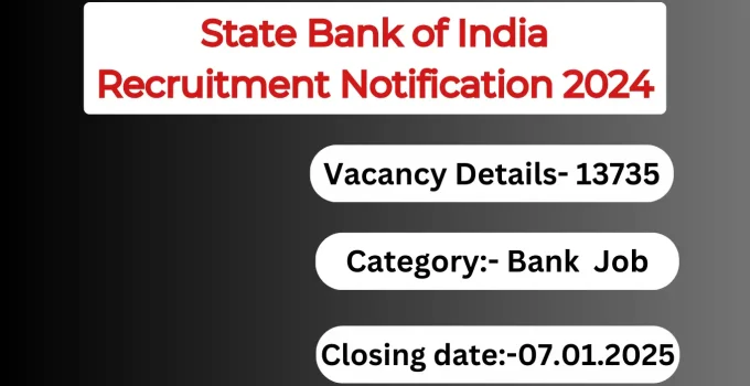 SBI Recruitment Notification 2024- Clerk Posts